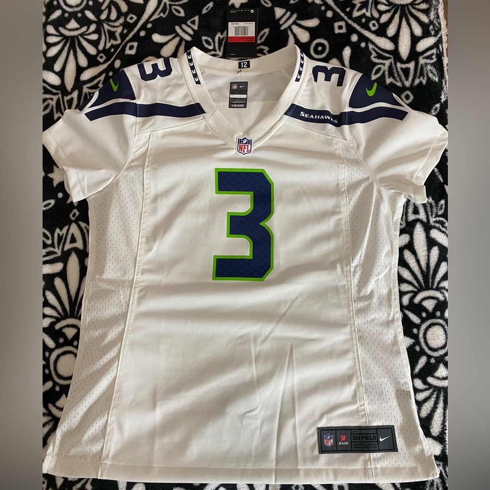 Women's Seattle Seahawks Russell Wilson Nike White Game Jersey
